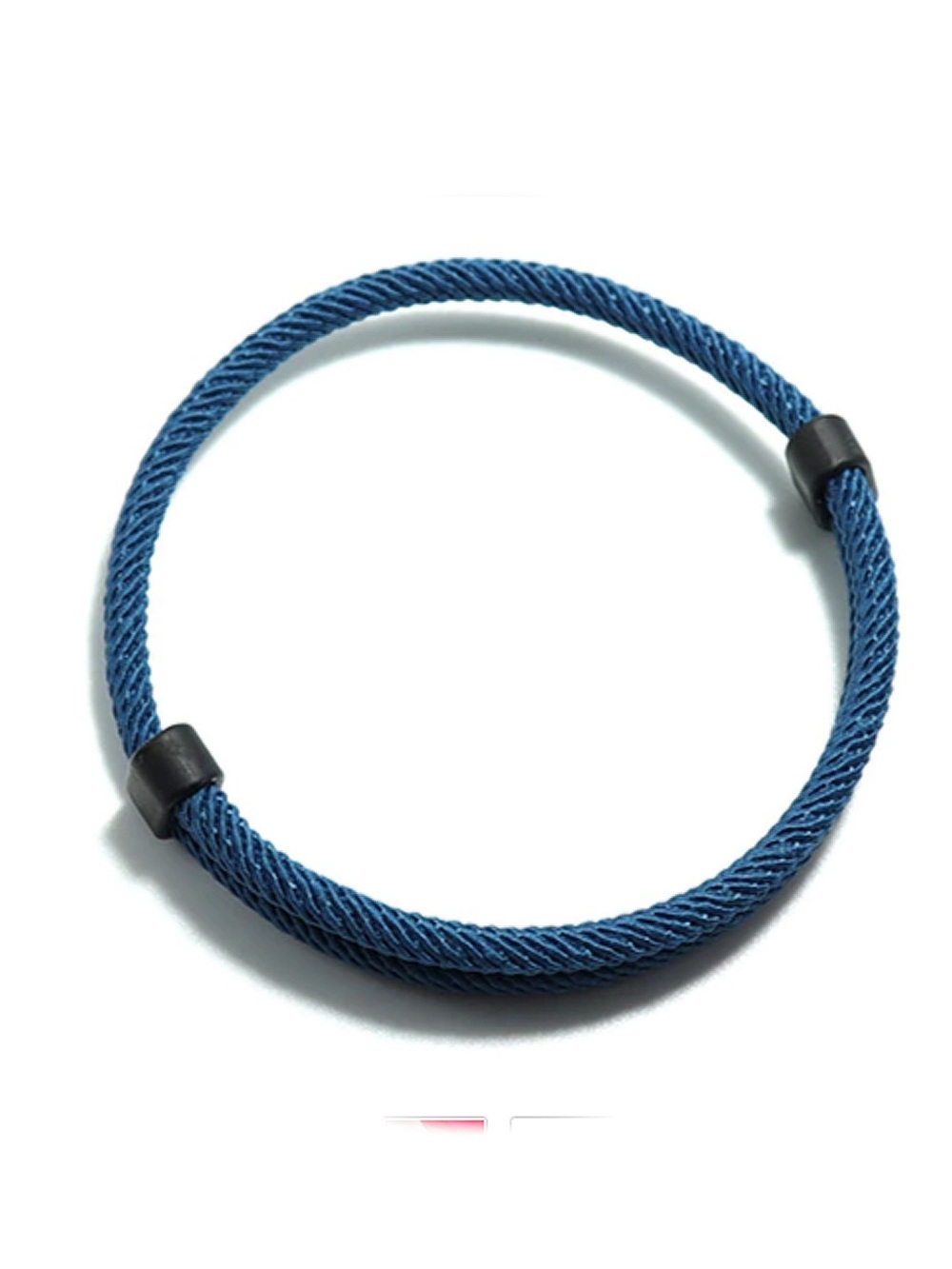 Men's Blue Braided Cord Bracelet - Minimalist Accessory